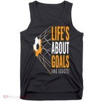 Soccer  For  Life's About Goals  Soccer Tank Top thumb 0