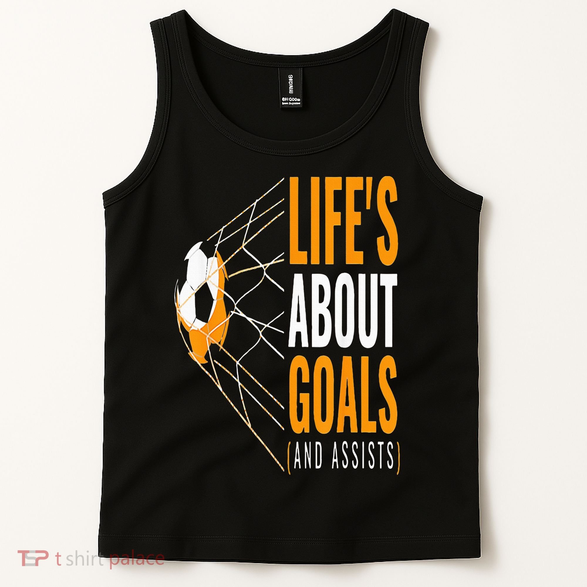 Soccer  For  Life's About Goals  Soccer Tank Top