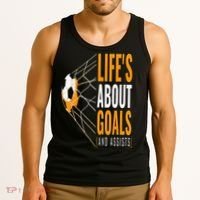 Soccer  For  Life's About Goals  Soccer Tank Top thumb 3