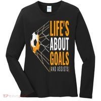 Soccer  For  Life's About Goals  Soccer Women's Long Sleeve Shirt thumb 0