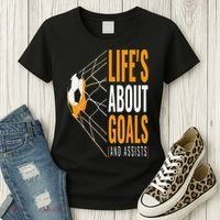 Soccer  For  Life's About Goals  Soccer Women's T-Shirt thumb 3