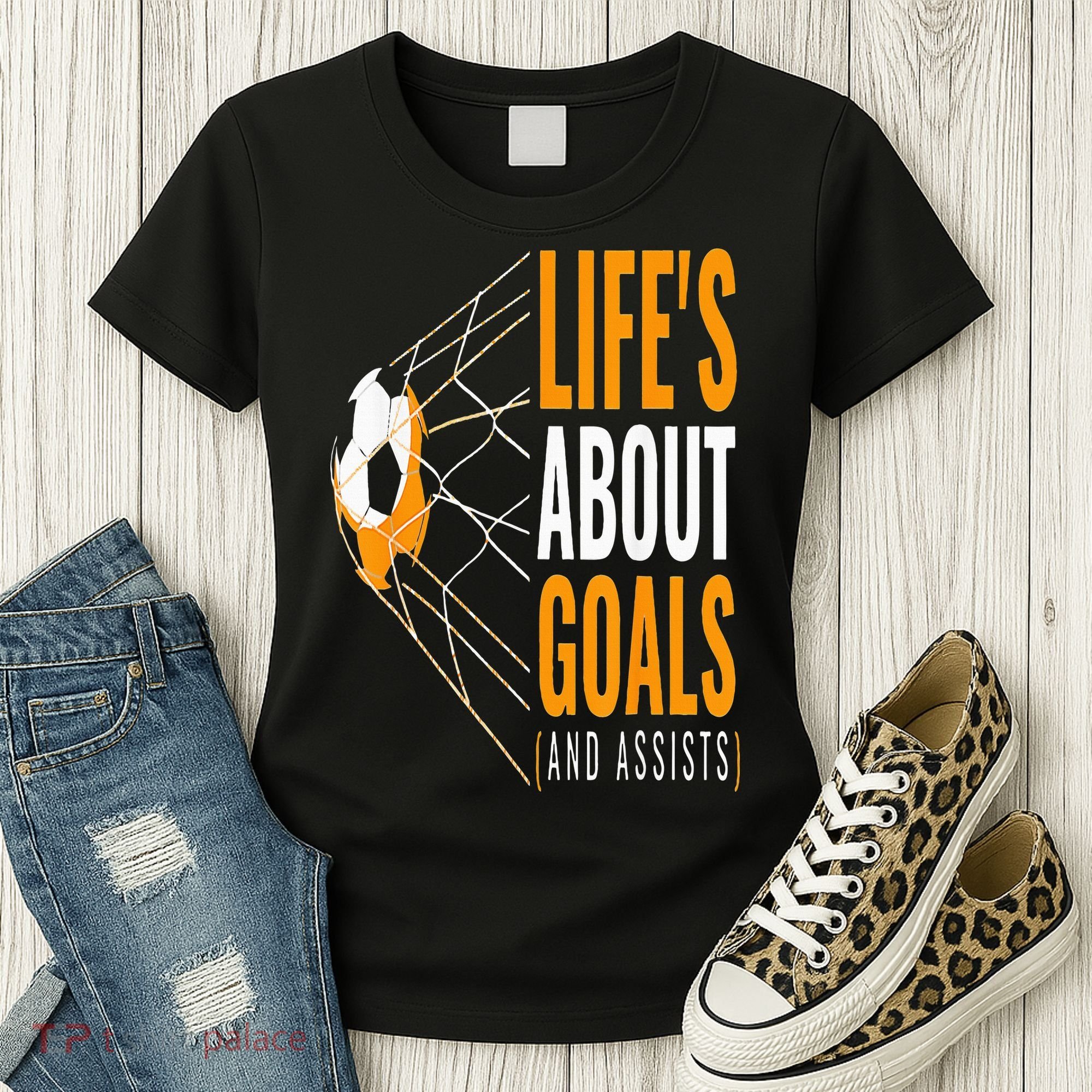 Soccer  For  Life's About Goals  Soccer Women's T-Shirt
