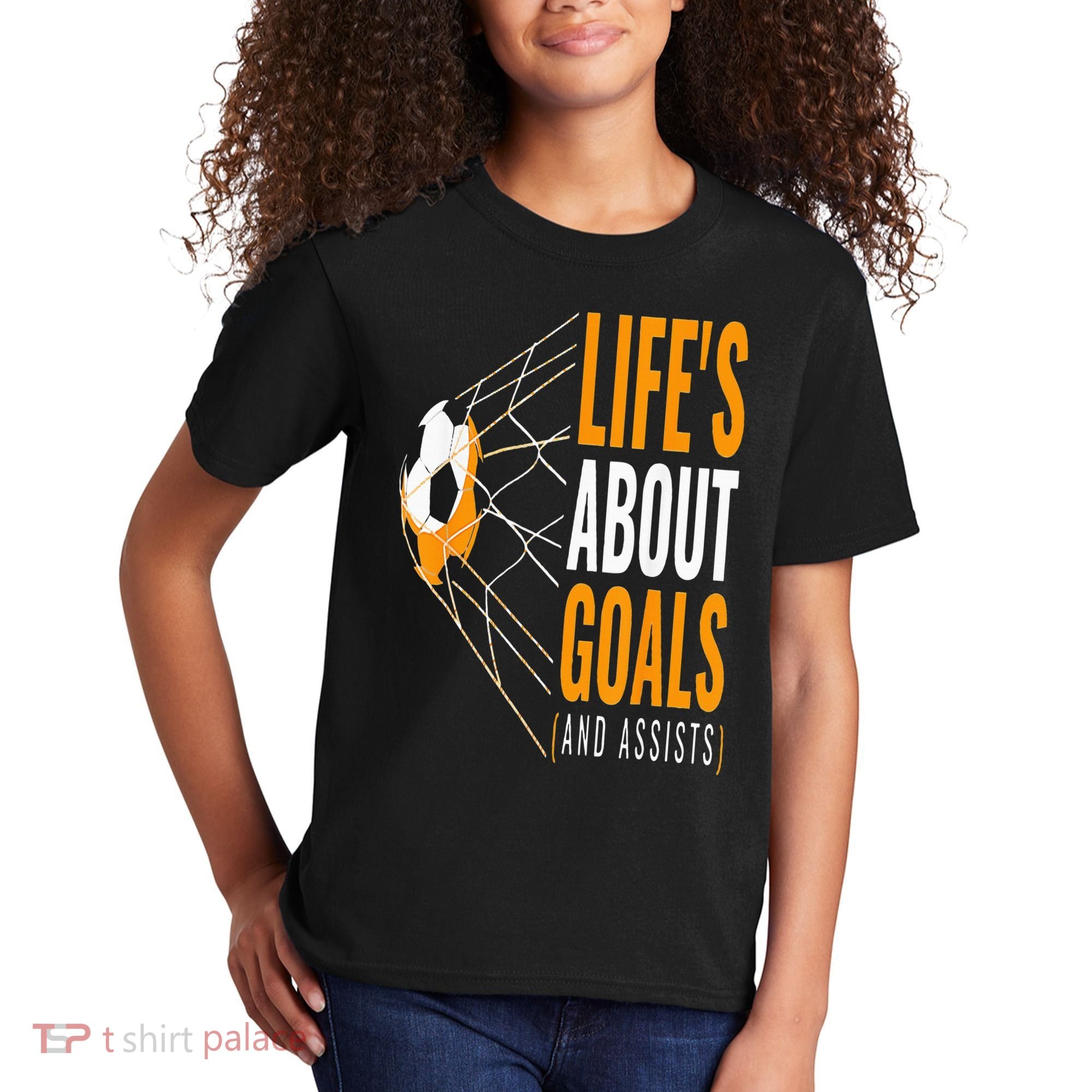 Soccer  For  Life's About Goals  Soccer Kids T-Shirt