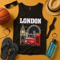 Souvenir From London Travel Vacation Gift Tank Top thumb 4