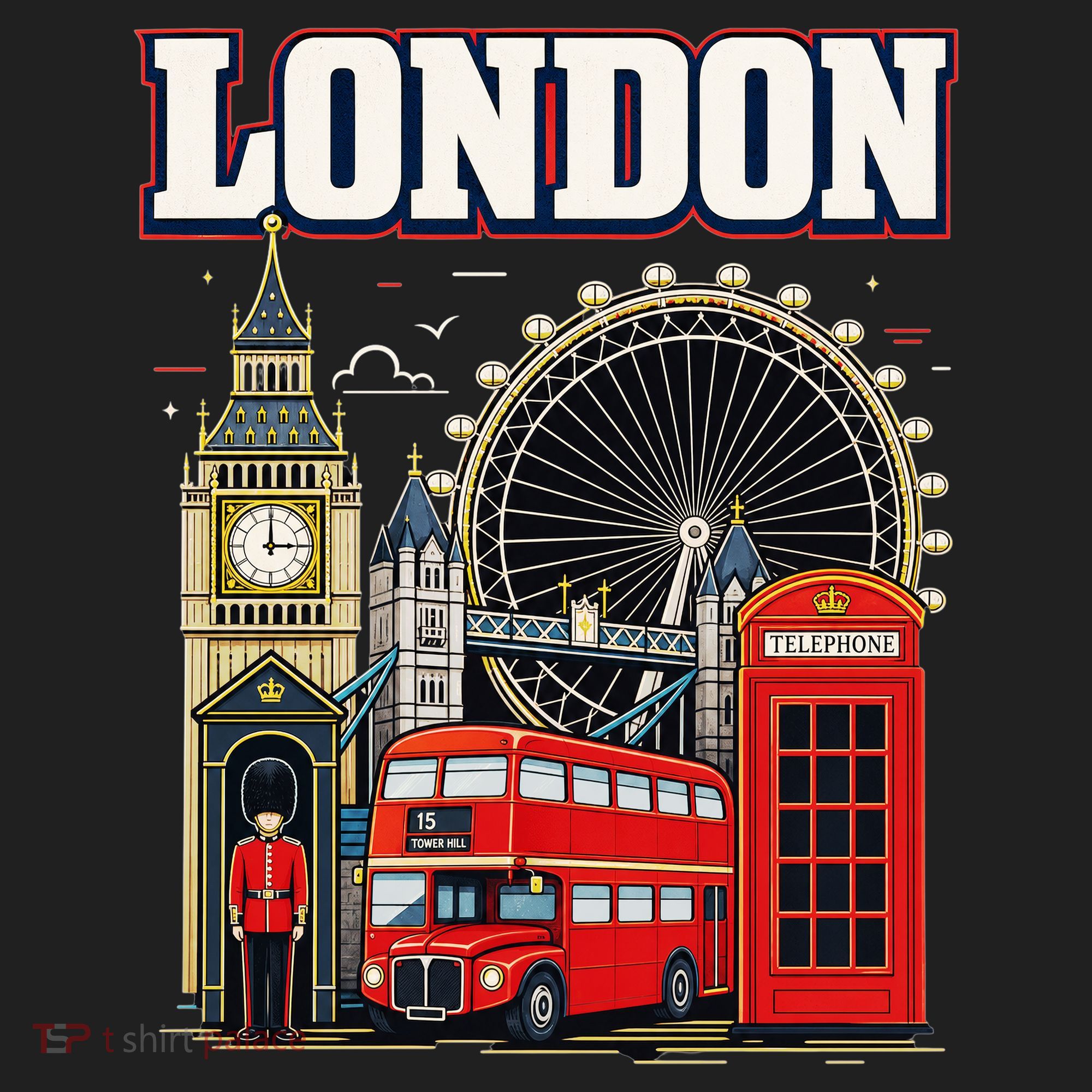 Souvenir From London Travel Vacation Gift Golf Towel