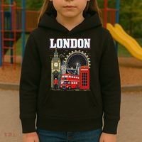 Souvenir From London Travel Vacation Gift Kids Hoodie thumb 3