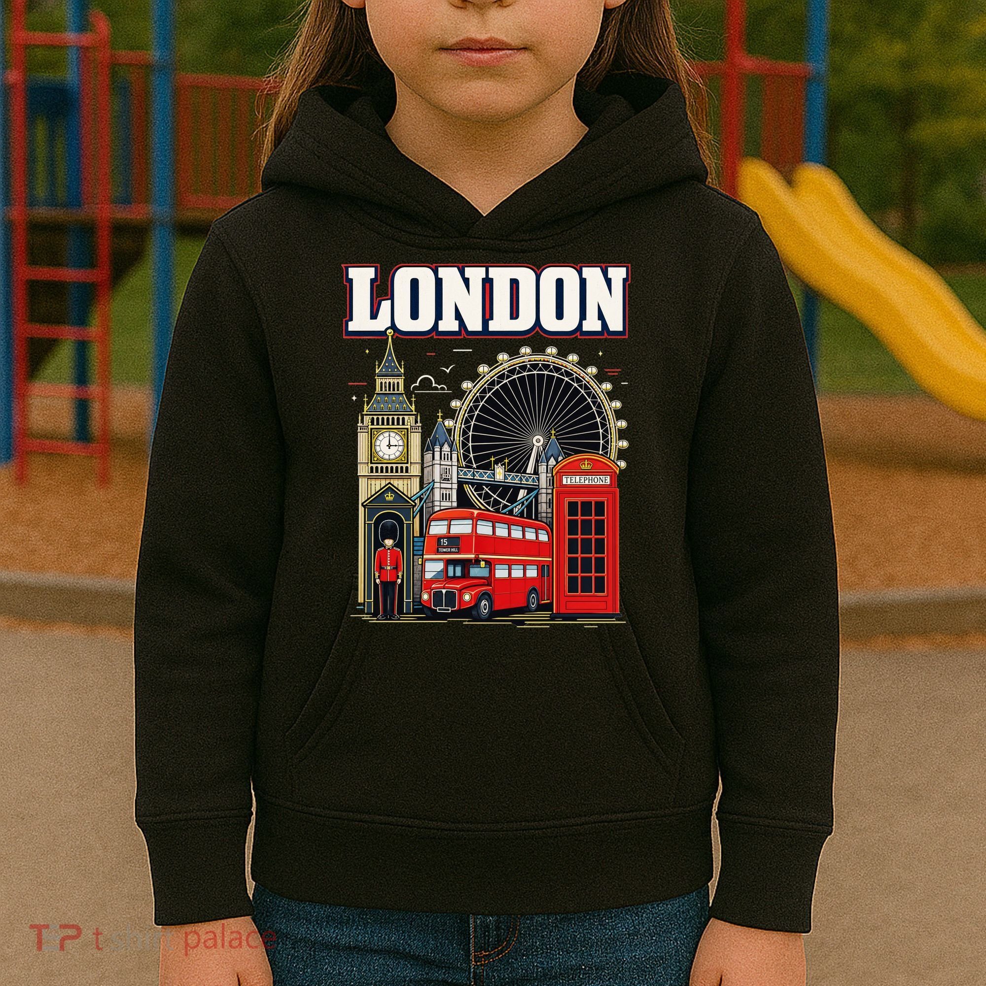 Souvenir From London Travel Vacation Gift Kids Hoodie