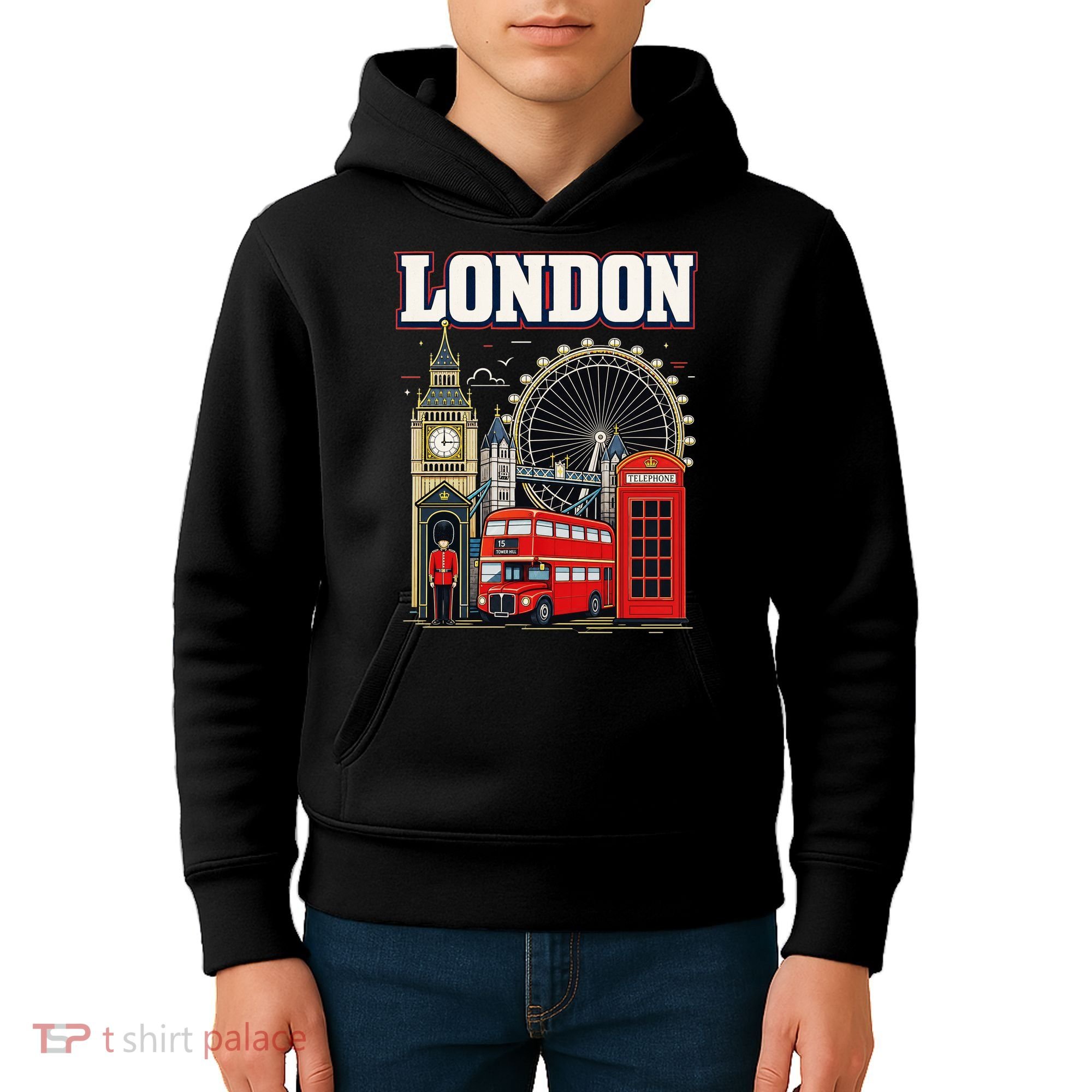 Souvenir From London Travel Vacation Gift Kids Hoodie