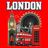 Souvenir From London Travel Vacation Gift Santa Hat thumb 1