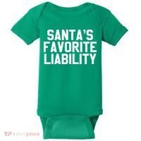 Santas Favorite Liability Baby Bodysuit thumb 0
