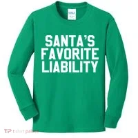 Santas Favorite Liability Kids Long Sleeve Shirt thumb 0