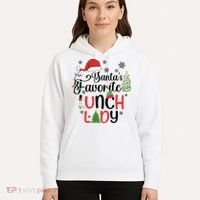 SantaS Favorite Lunch Lady Christmas Hoodie thumb 5