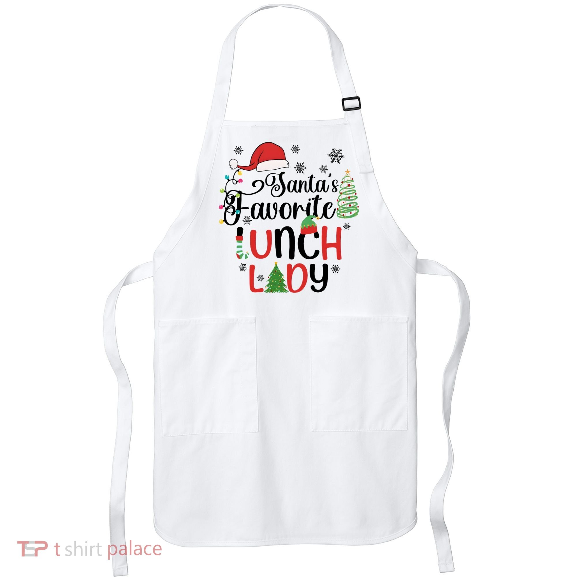 SantaS Favorite Lunch Lady Christmas Apron