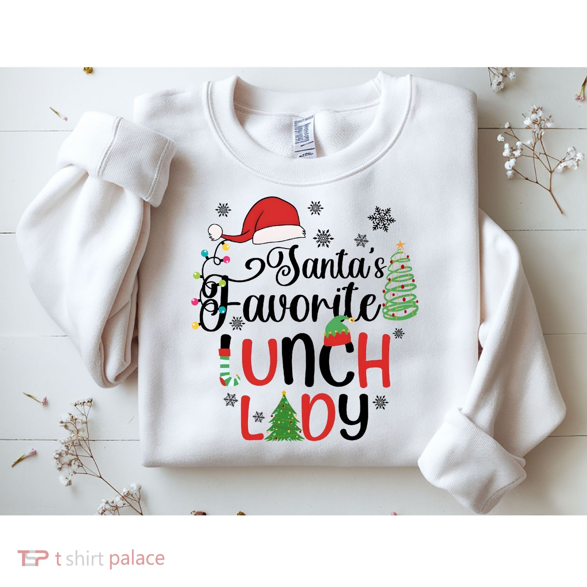 SantaS Favorite Lunch Lady Christmas Sweatshirt