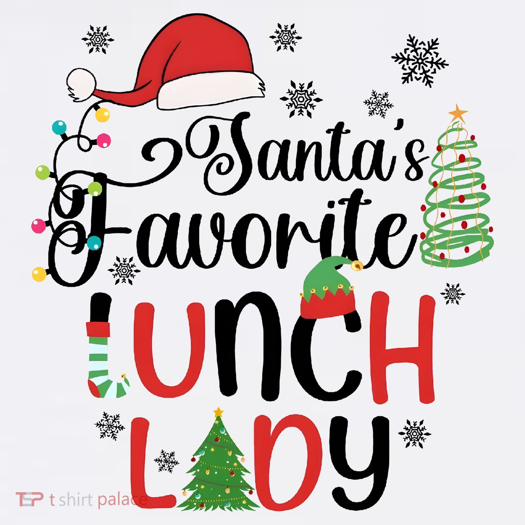 SantaS Favorite Lunch Lady Christmas Sweatshirt