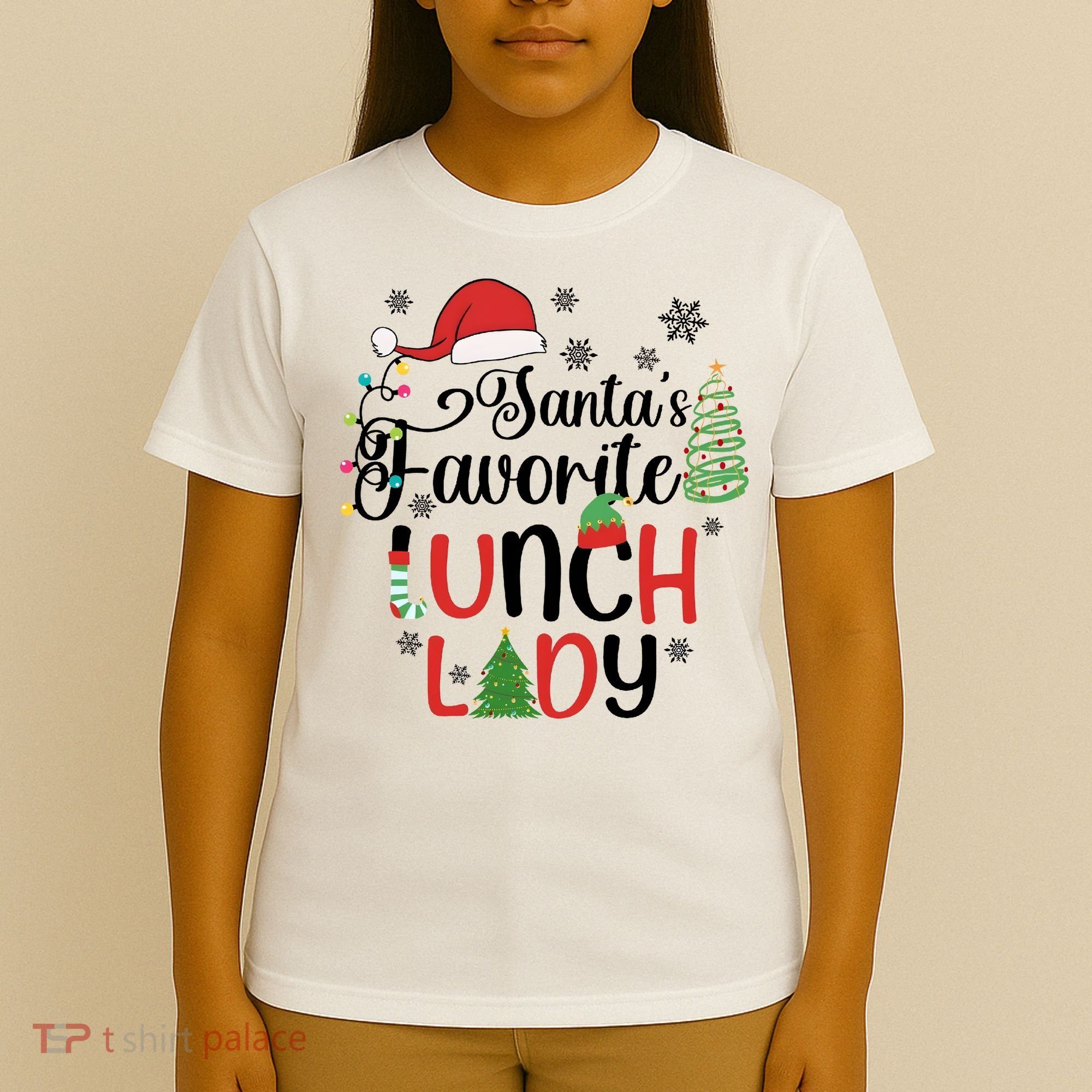 SantaS Favorite Lunch Lady Christmas T-Shirt