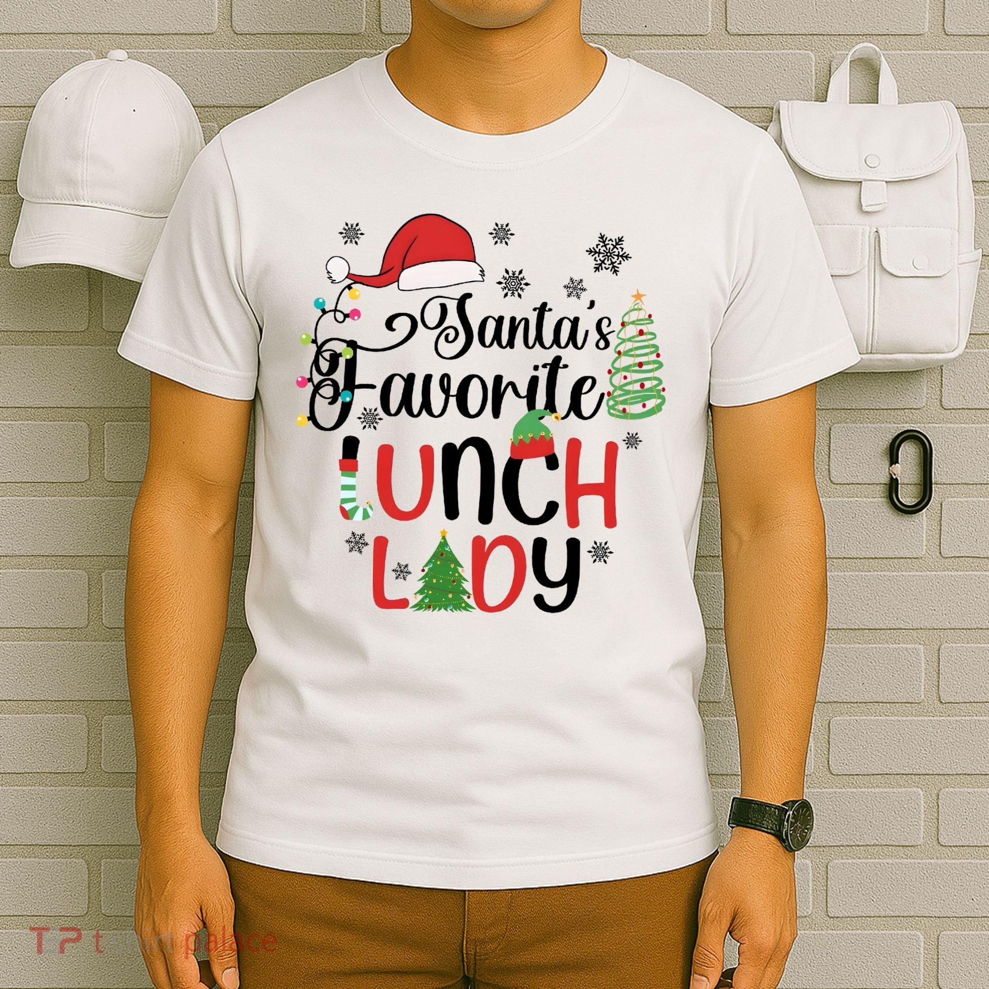 SantaS Favorite Lunch Lady Christmas T-Shirt