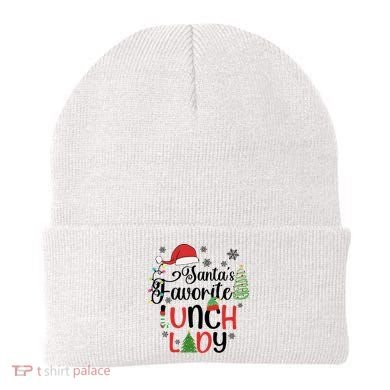 SantaS Favorite Lunch Lady Christmas Beanie