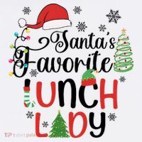 SantaS Favorite Lunch Lady Christmas Polo thumb 3