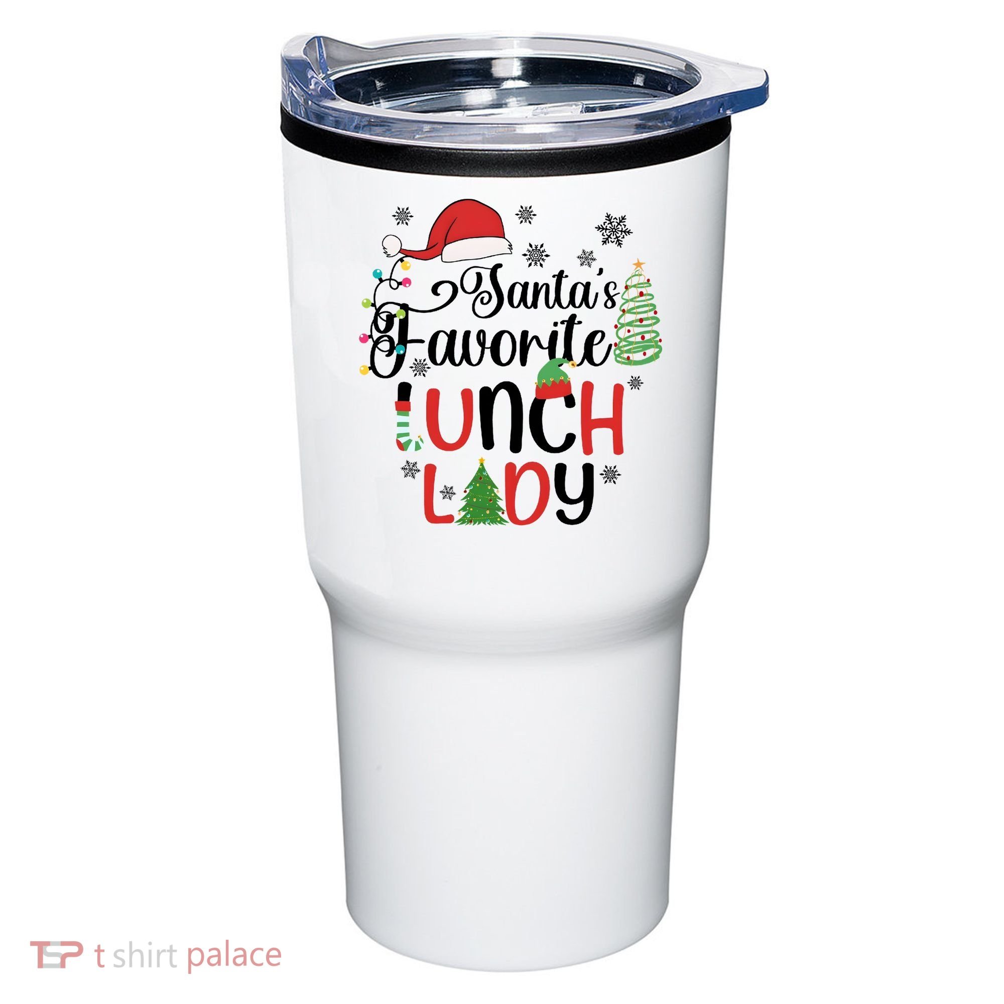 SantaS Favorite Lunch Lady Christmas Tumbler