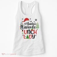 SantaS Favorite Lunch Lady Christmas Women's Tank Top thumb 0