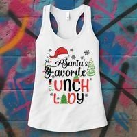 SantaS Favorite Lunch Lady Christmas Women's Tank Top thumb 3
