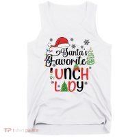 SantaS Favorite Lunch Lady Christmas Tank Top thumb 0