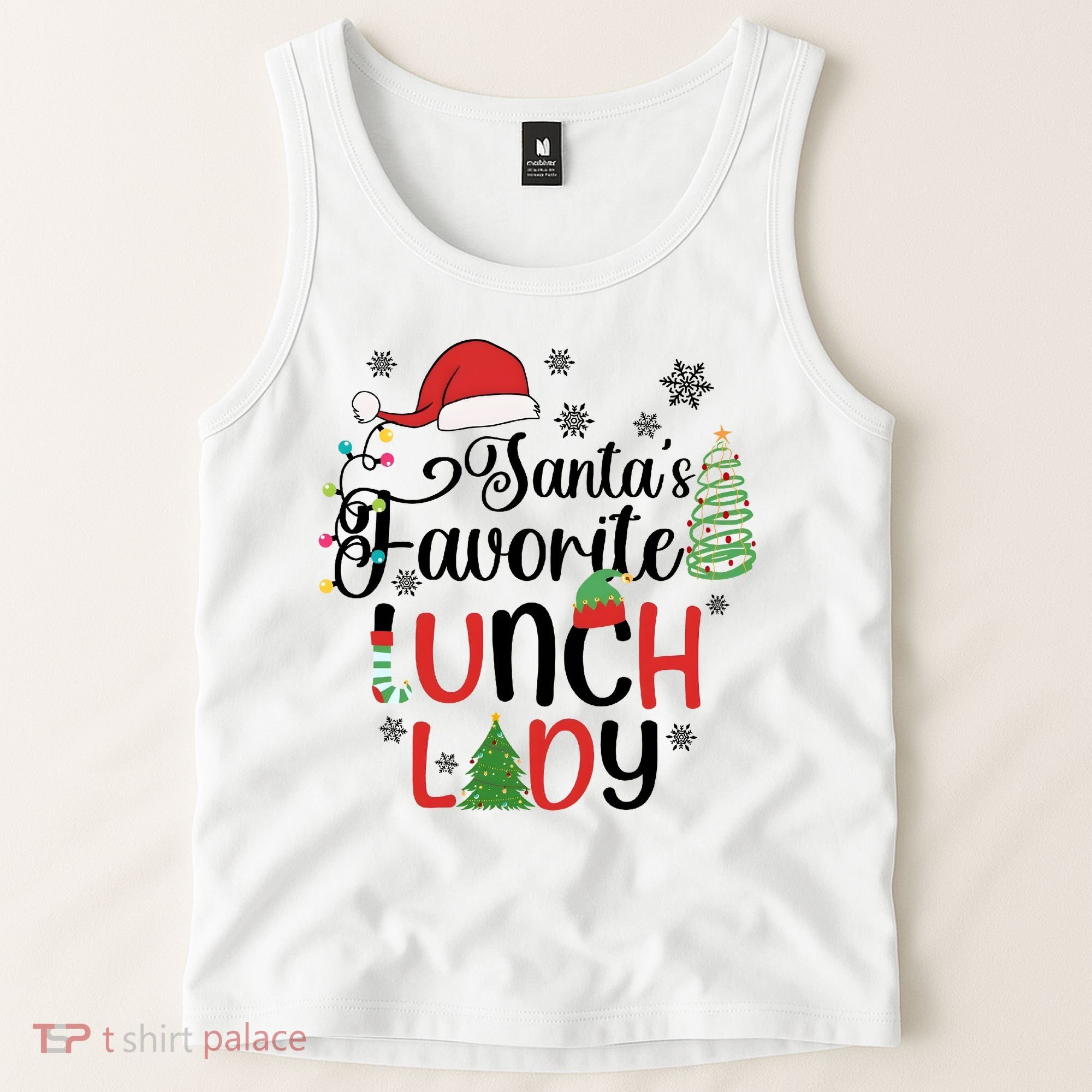 SantaS Favorite Lunch Lady Christmas Tank Top