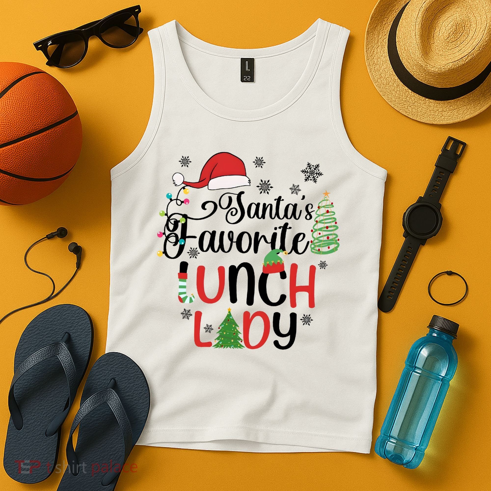 SantaS Favorite Lunch Lady Christmas Tank Top