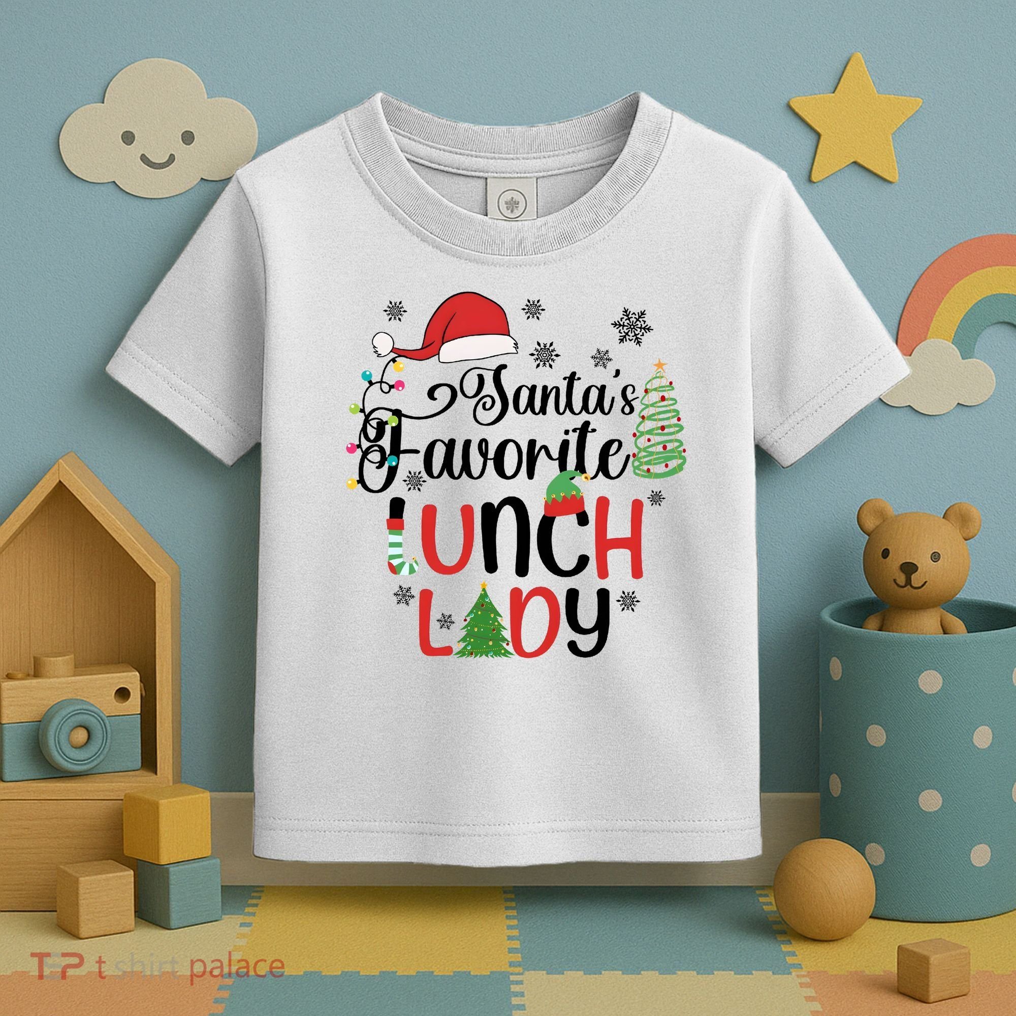 SantaS Favorite Lunch Lady Christmas Toddler T-Shirt