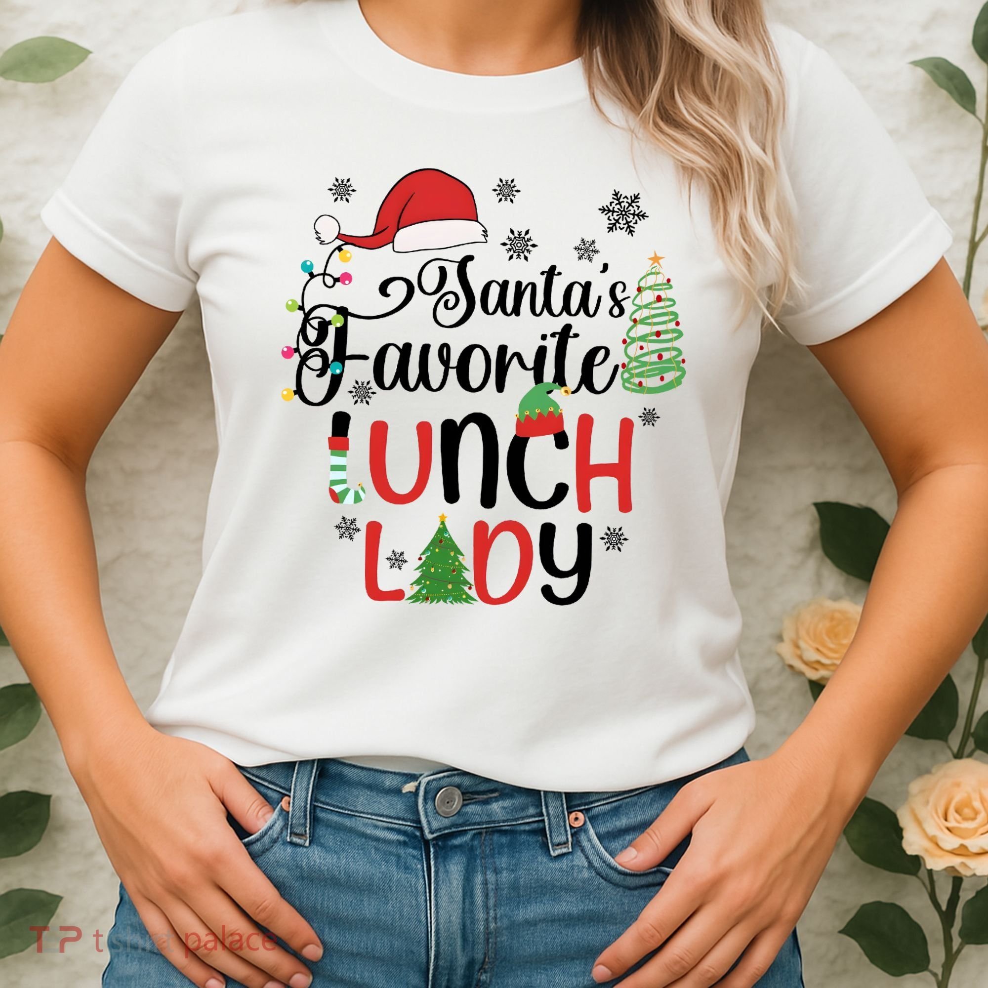 SantaS Favorite Lunch Lady Christmas Women's T-Shirt