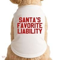 Santas Favorite Liability Funny Political Christmas Doggie Tank thumb 0