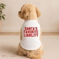 Santas Favorite Liability Funny Political Christmas Doggie Tank thumb 2