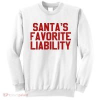 Santas Favorite Liability Funny Political Christmas Sweatshirt thumb 0