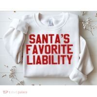 Santas Favorite Liability Funny Political Christmas Sweatshirt thumb 2