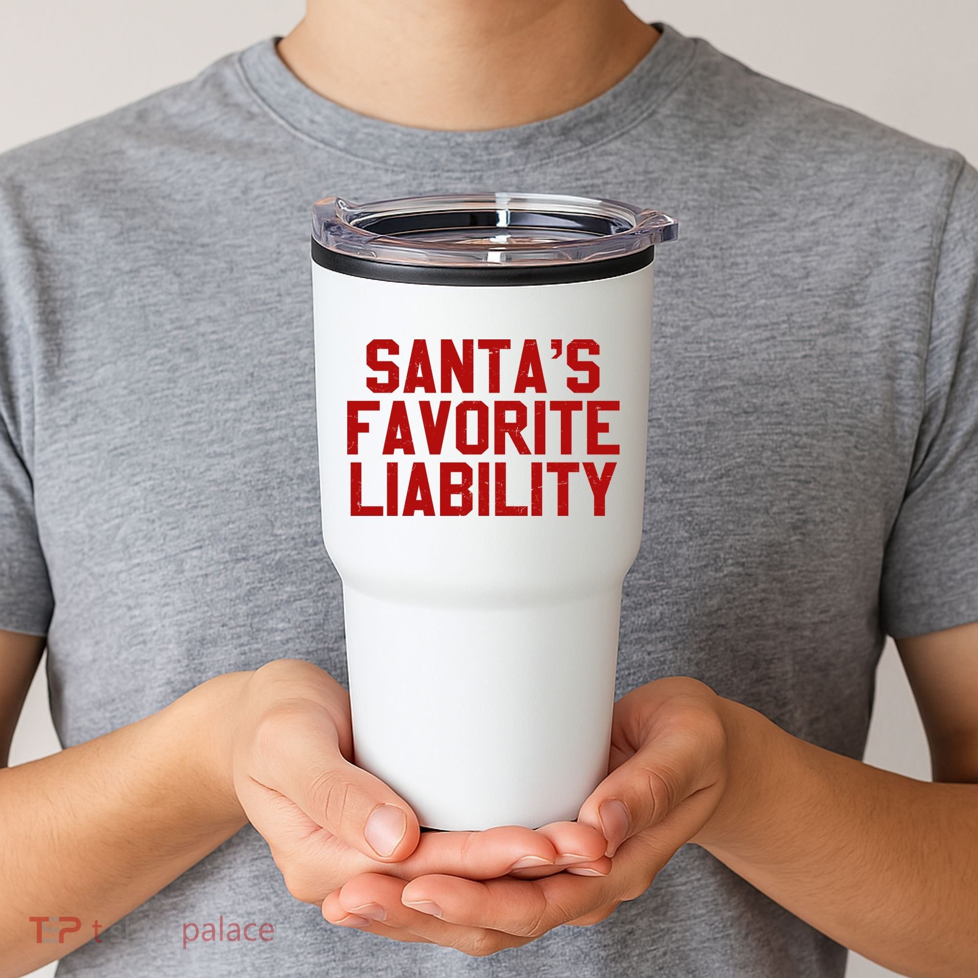 Santas Favorite Liability Funny Political Christmas Tumbler