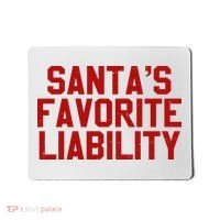 Santas Favorite Liability Funny Political Christmas Mousepad thumb 0