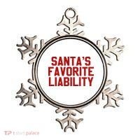 Santas Favorite Liability Funny Political Christmas Ornament thumb 0