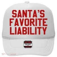 Santas Favorite Liability Funny Political Christmas Hat thumb 0