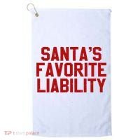 Santas Favorite Liability Funny Political Christmas Golf Towel thumb 0