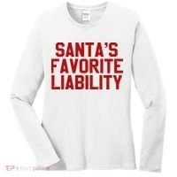 Santas Favorite Liability Funny Political Christmas Women's Long Sleeve Shirt thumb 0