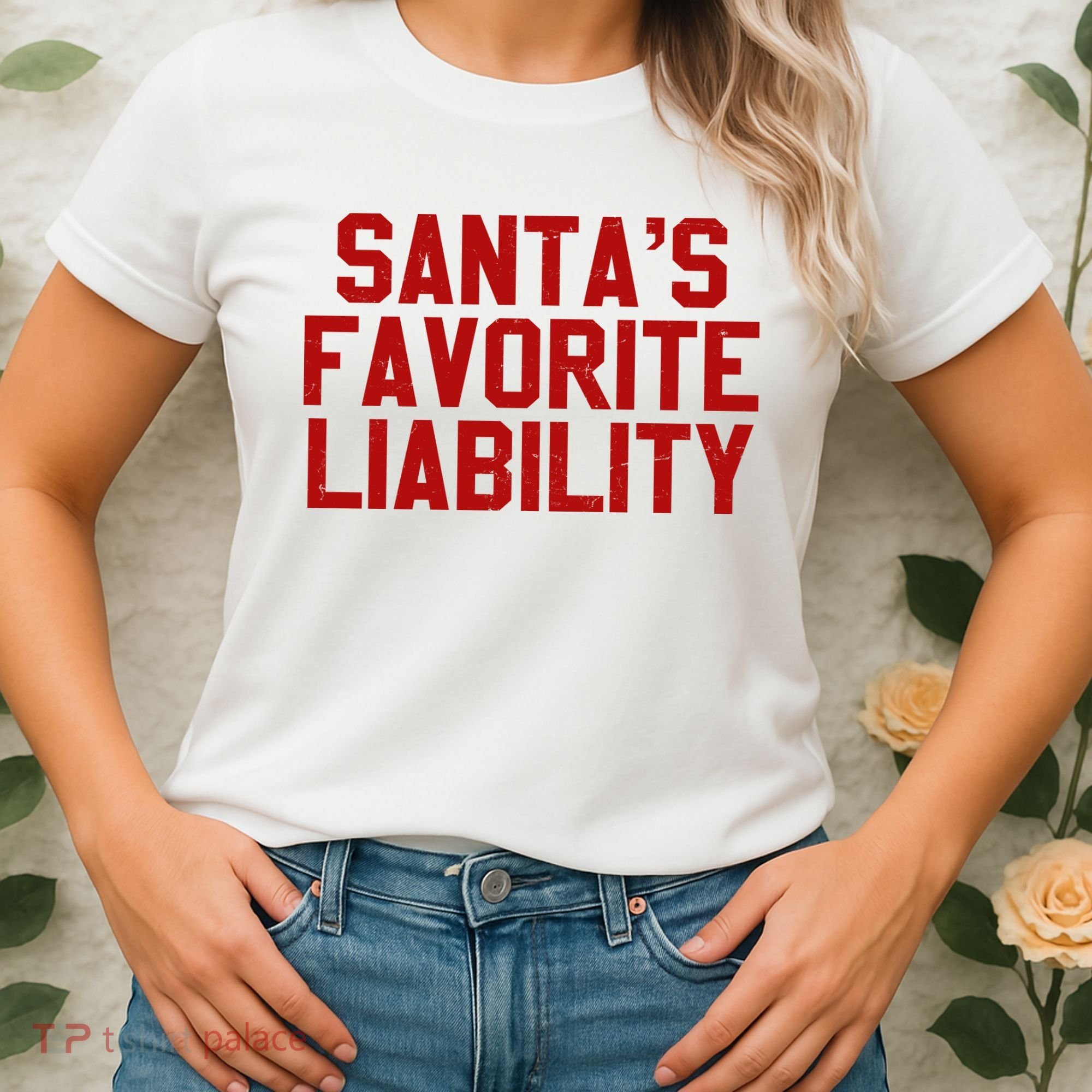 Santas Favorite Liability Funny Political Christmas Women's T-Shirt