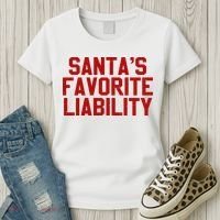 Santas Favorite Liability Funny Political Christmas Women's T-Shirt thumb 3