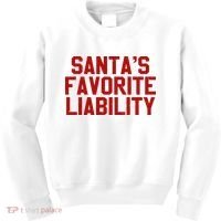 Santas Favorite Liability Funny Political Christmas Kids Sweatshirt thumb 0