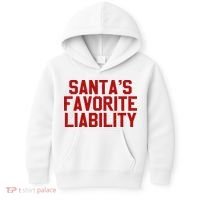 Santas Favorite Liability Funny Political Christmas Kids Hoodie thumb 0