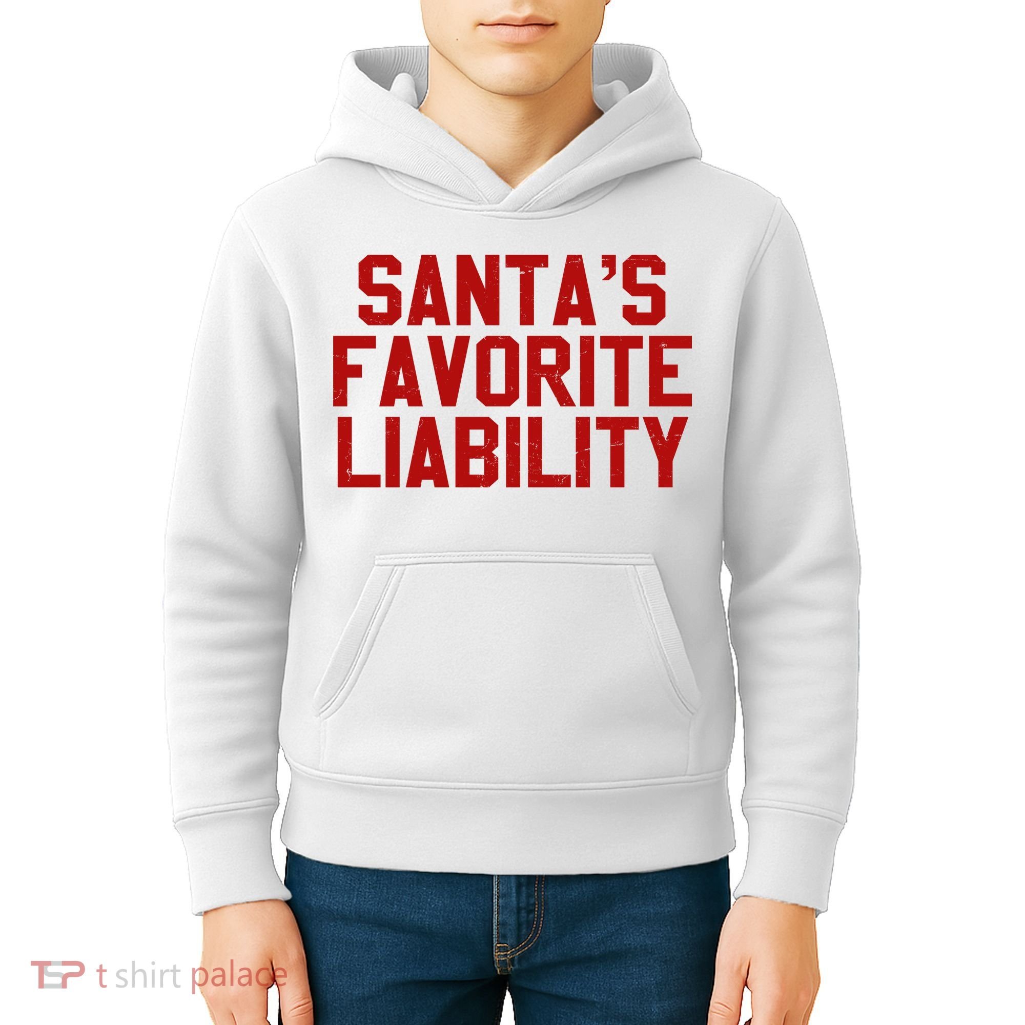 Santas Favorite Liability Funny Political Christmas Kids Hoodie