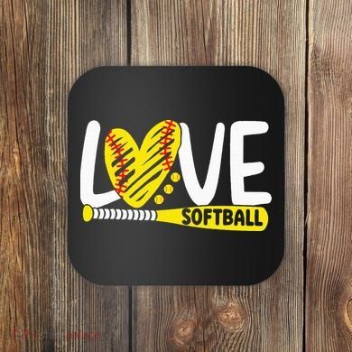 Softball For Love Softball Coaster