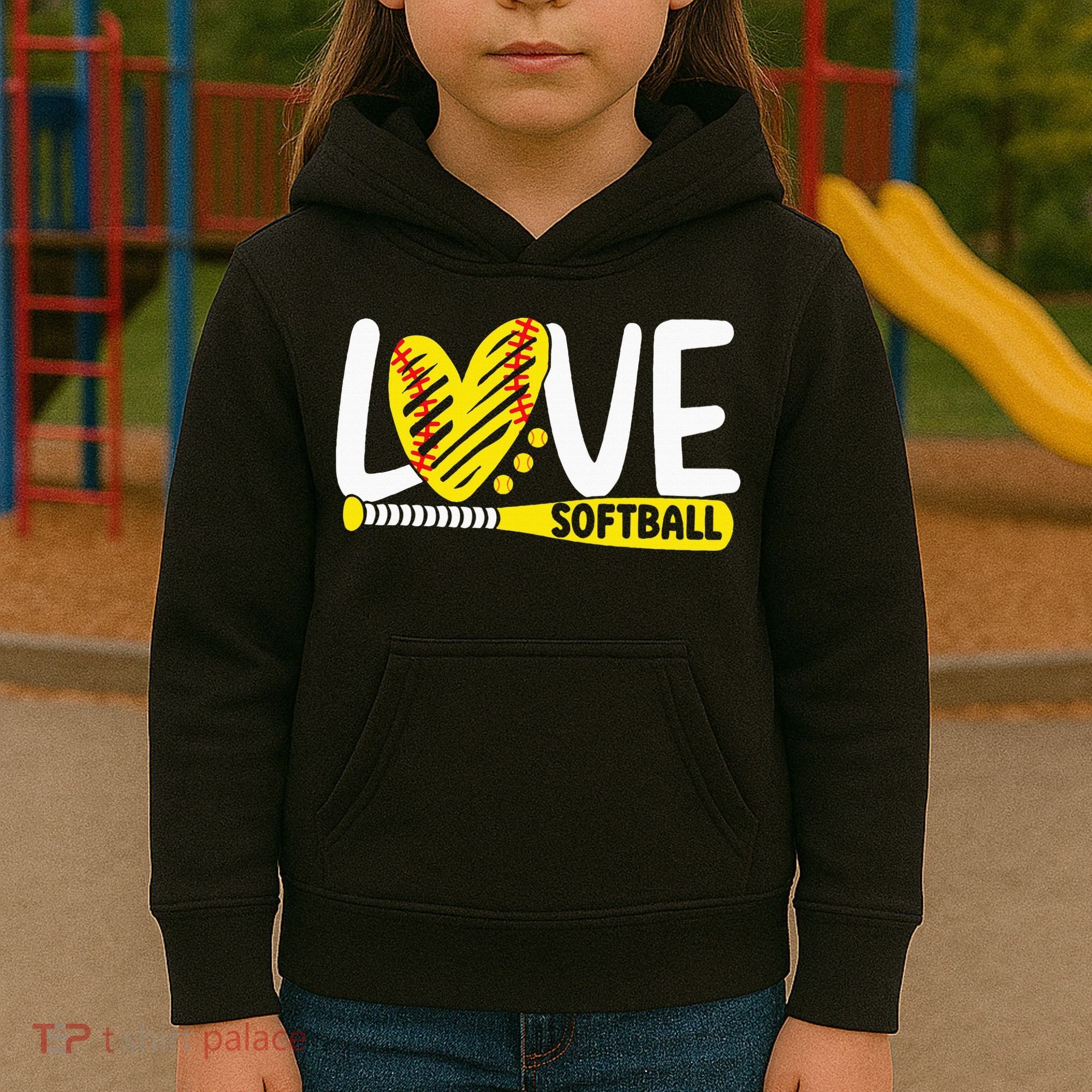 Softball For Love Softball Kids Hoodie