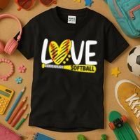 Softball For Love Softball Kids T-Shirt thumb 3