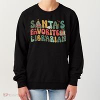 Santas Favorite Librarian Christmas Holiday Season Women's Sweatshirt thumb 0